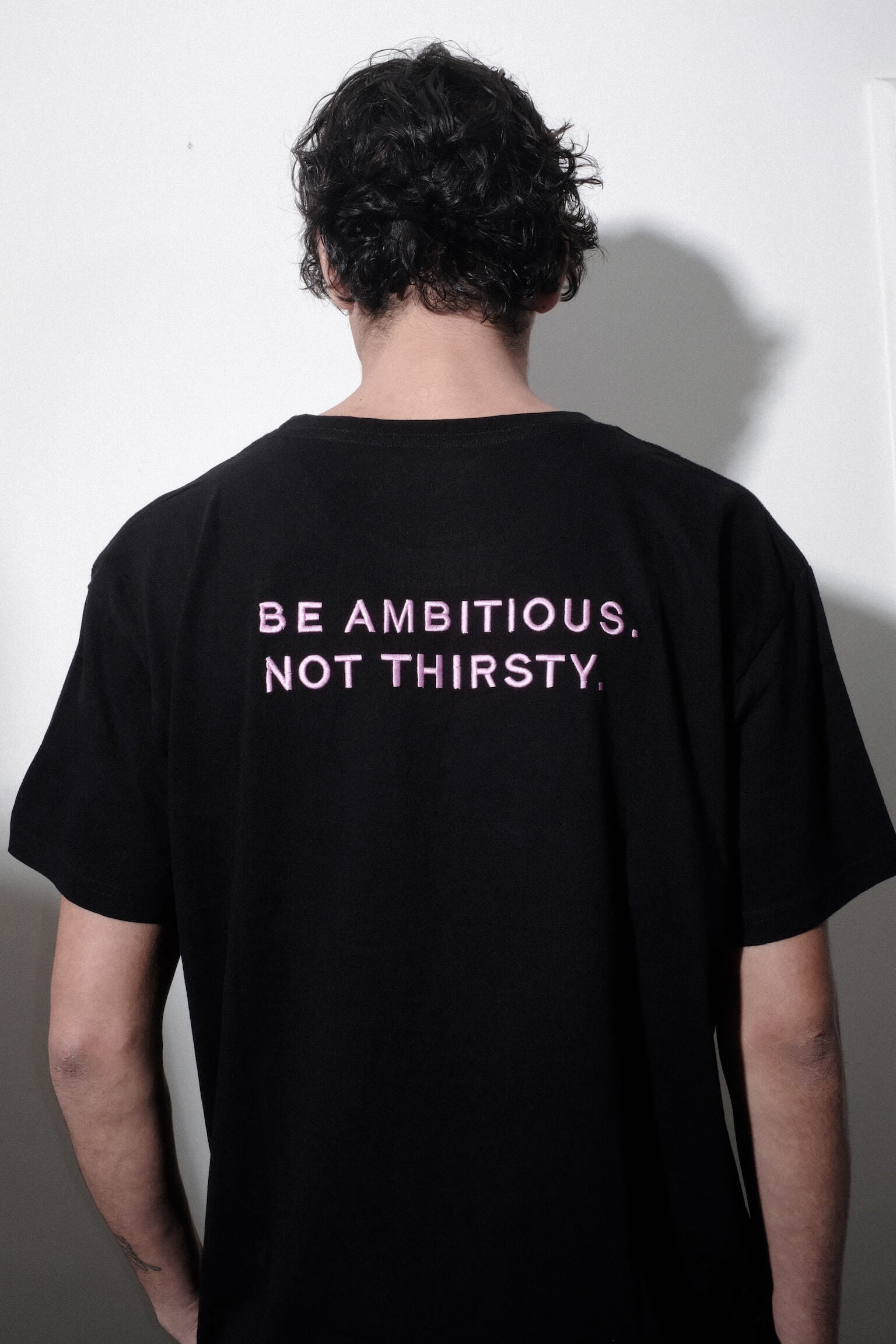 BeambitiousnotthirstyCokineCottonEmbroideredTeeShirt-back