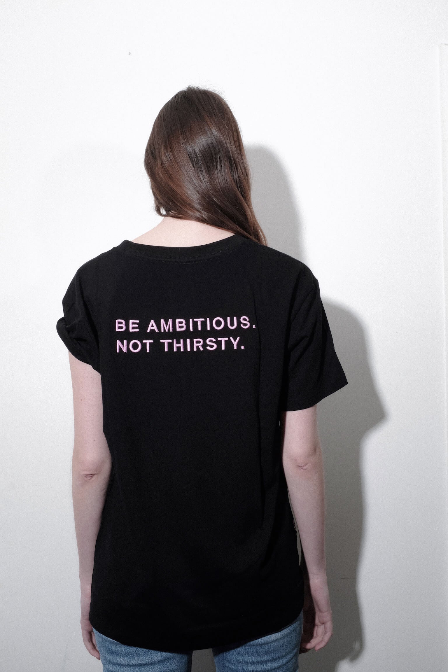 BeambitiousnotthirstyCokineCottonEmbroideredTeeShirt-back